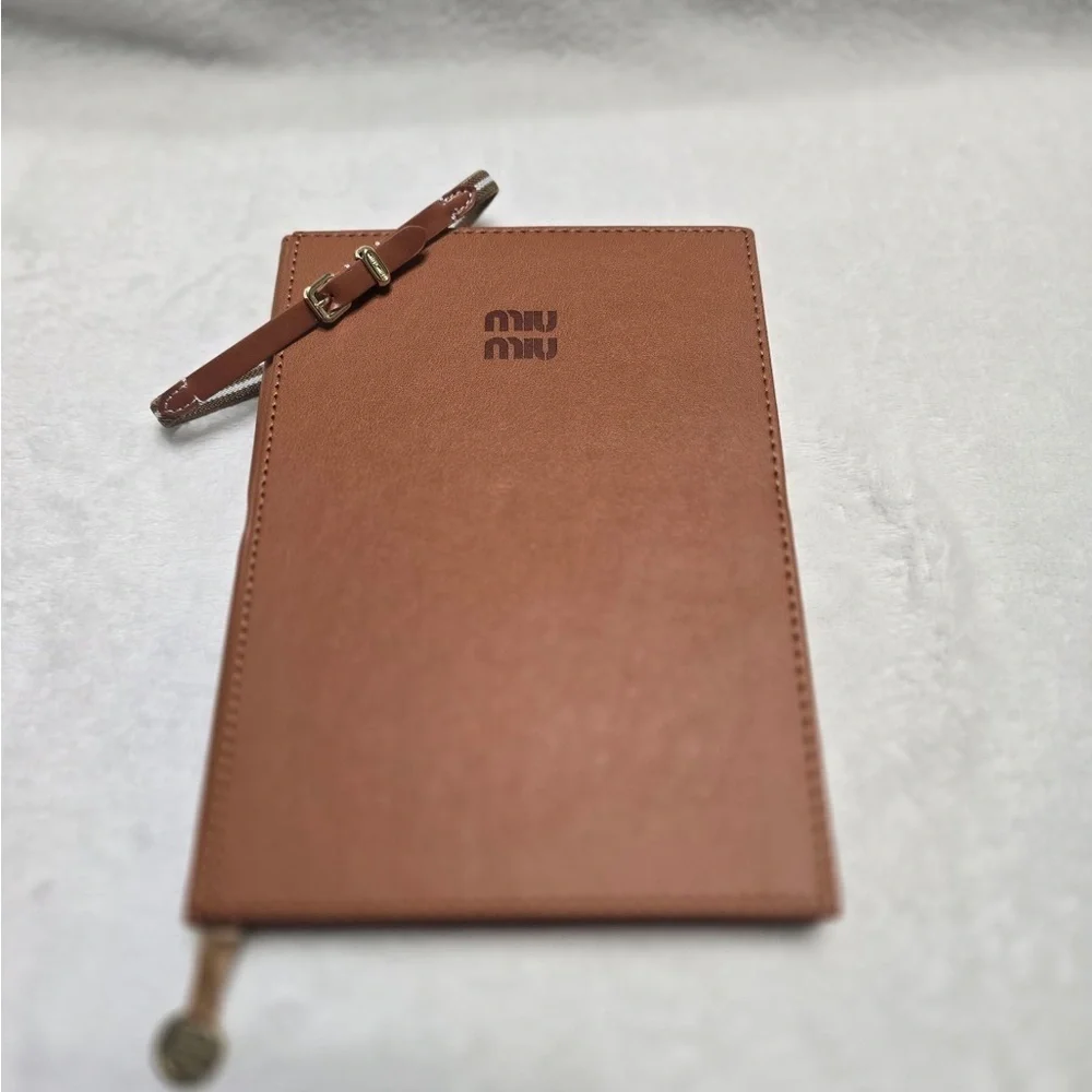 Miu Miu Brown Leather Notebook Journal